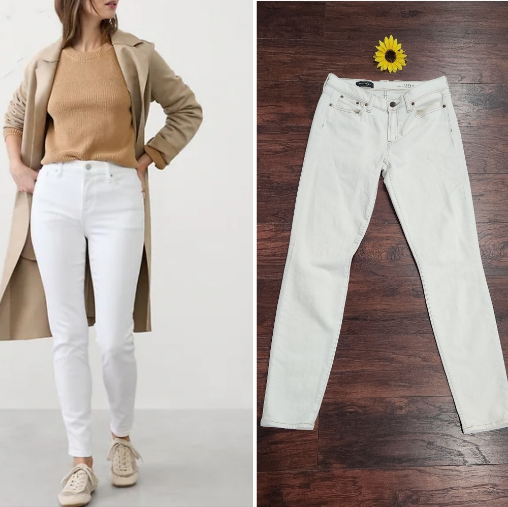 J. Crew White Creamy Toothpick JEANS